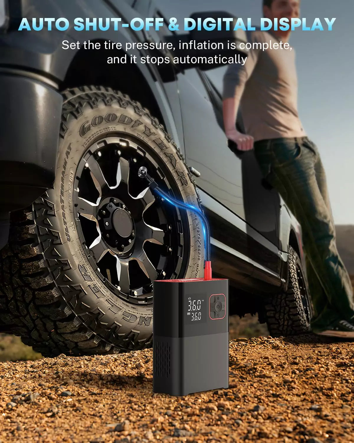 An application scenario or product detail of portable air compressor for auto tires - Image 18