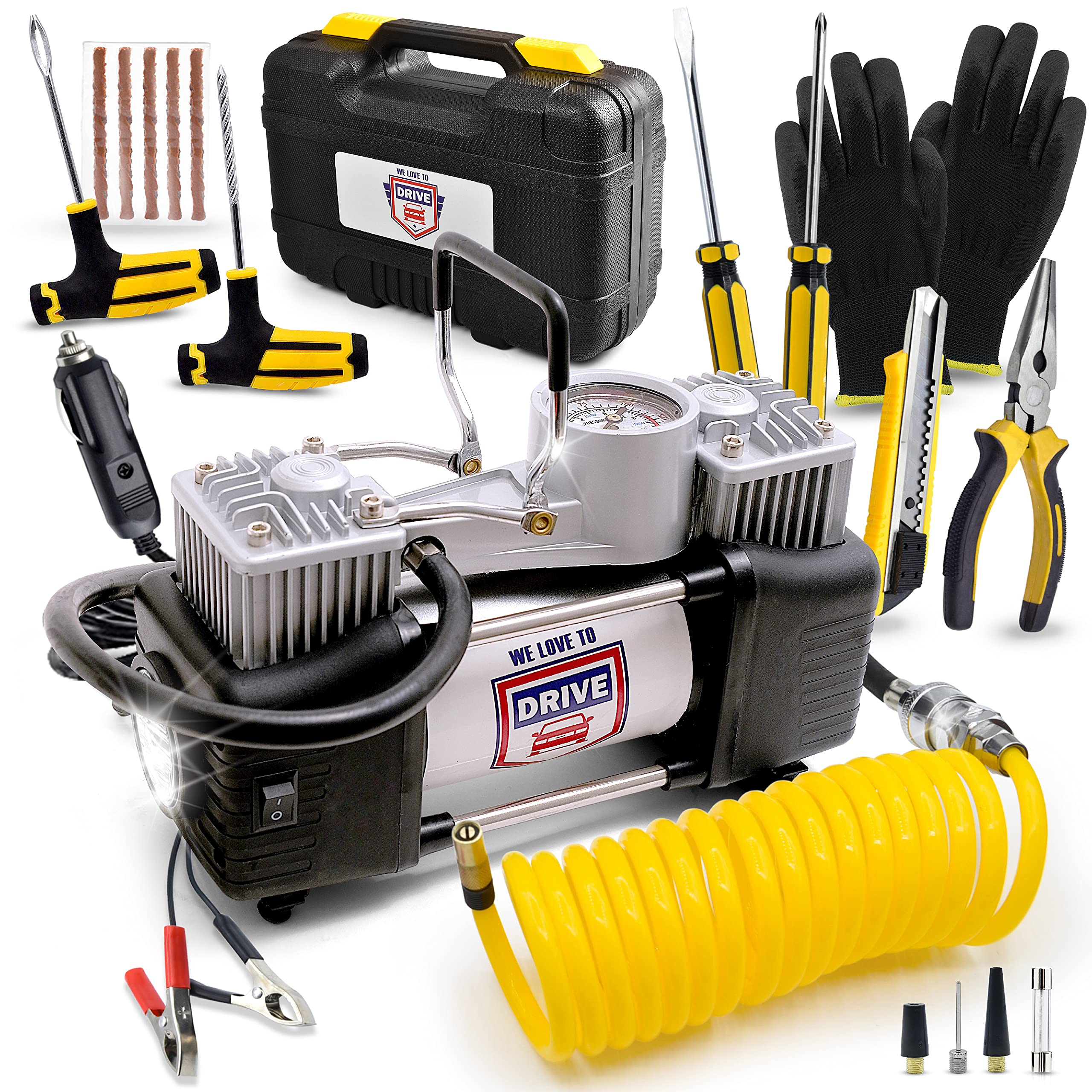 An application scenario or product detail of portable air compressor tire inflator - Image 2