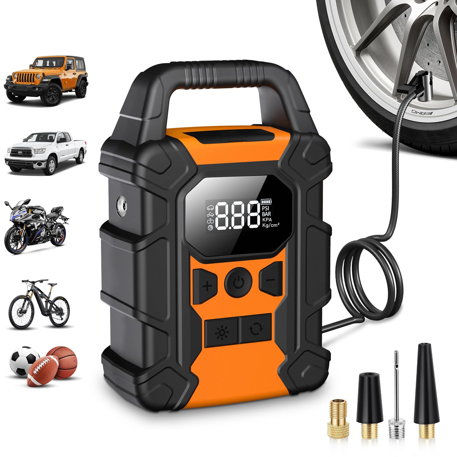 An application scenario or product detail of portable air pump for car - Image 11