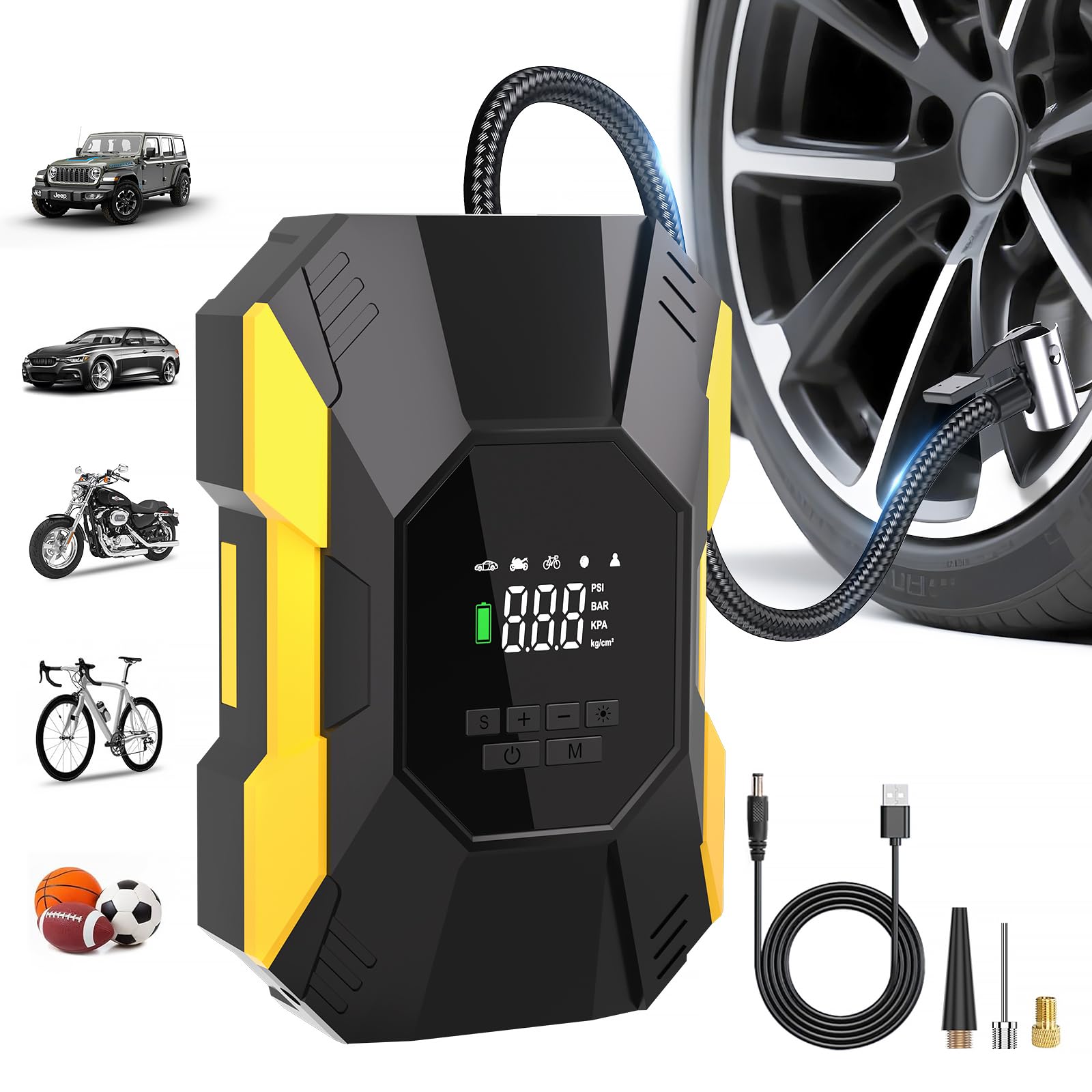 An application scenario or product detail of portable air pump for cars - Image 9