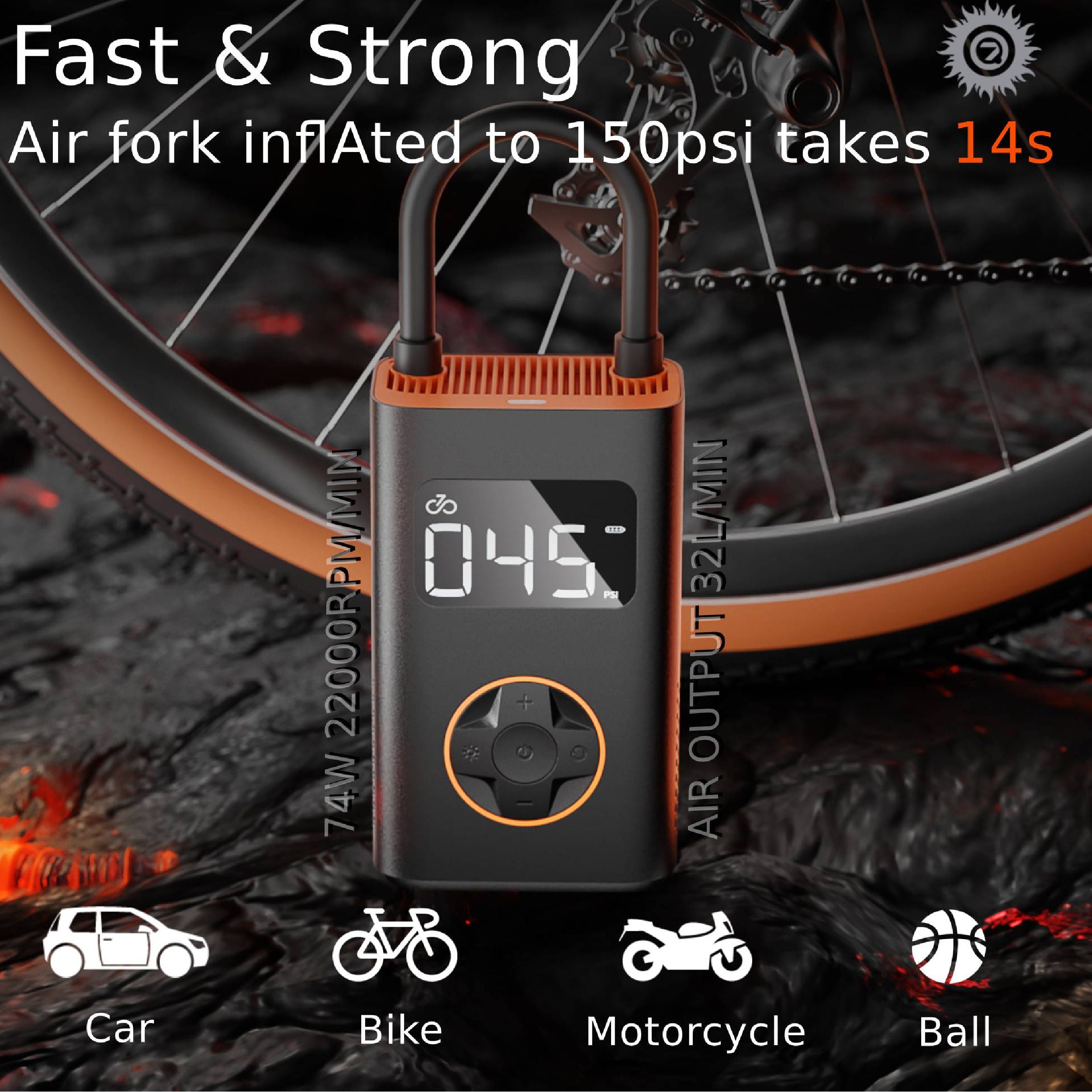 An application scenario or product detail of portable bike tire inflator - Image 9