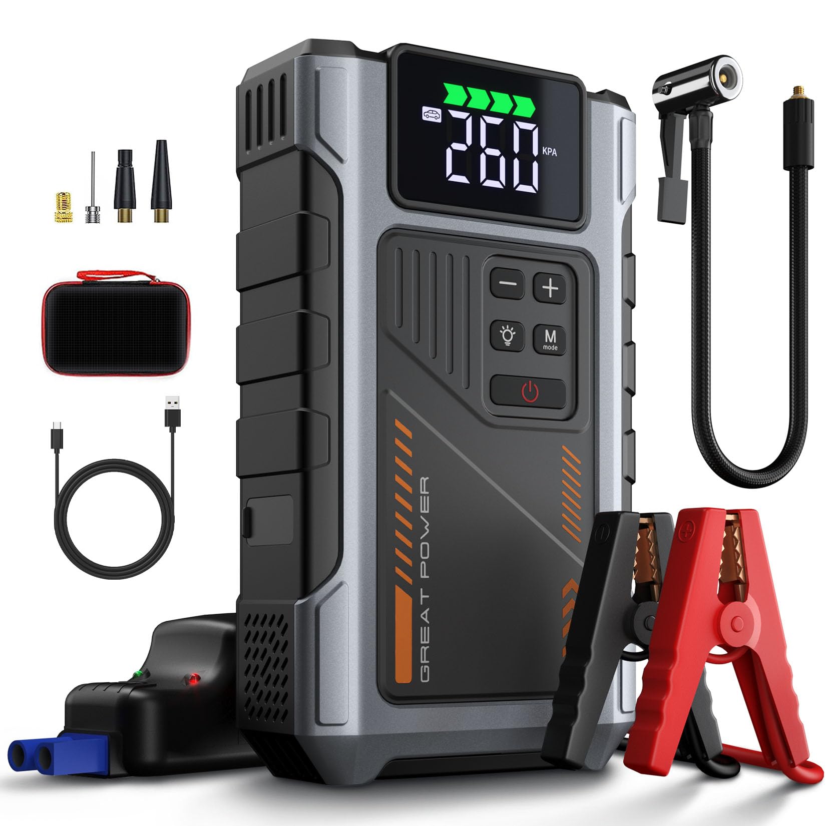 An application scenario or product detail of portable tire inflator and jump starter - Image 17