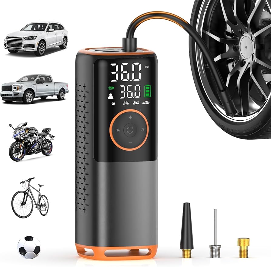 An application scenario or product detail of portable tire pressure pump - Image 2
