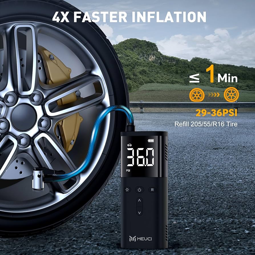 An application scenario or product detail of portable tire pressure pump - Image 9