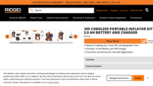 Ridgid - 18V Cordless Portable Inflator Kit