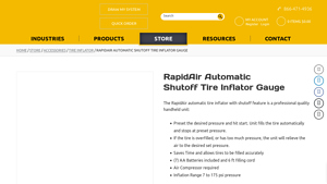 RapidAir - Automatic Shutoff Tire Inflator Gauge