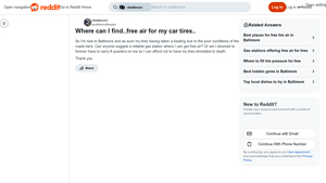 Reddit - Free Air for Car Tires
