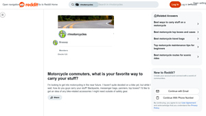 Reddit - Essential Motorcycle Luggage