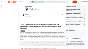 Reddit - Tire Pressure Tips