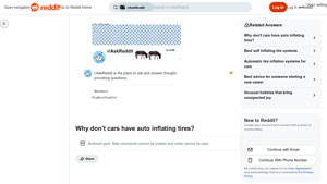 Reddit - Auto Inflating Tires Technology