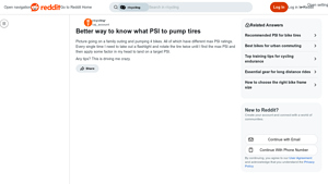 Reddit - Tire Pressure Guidelines