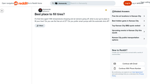 Reddit - Best Places to Fill Tires