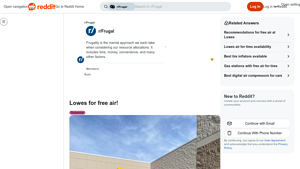 Reddit - Free Air at Lowes