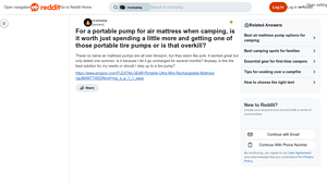 Portable Pump - Air Mattress vs. Tire Pump