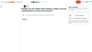 Reddit - Cordless Portable Tire Inflator