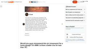 Reddit - Air Compressor Recommendations