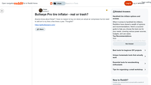 Bullseye Pro - Tire Inflator Reviews