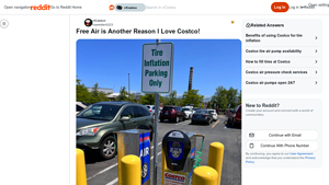 Costco - Free Air for Tire Inflation