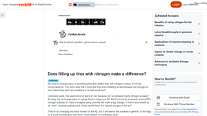 Reddit - Benefits of Nitrogen Tire Inflation