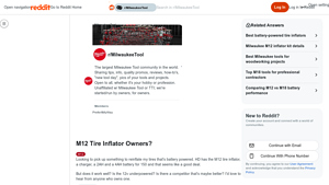 Milwaukee - M12 Tire Inflator