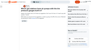 Gas Stations - Tire Pressure Gauge Pumps