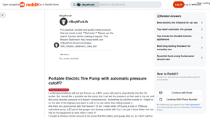 Reddit - Portable Electric Tire Pump