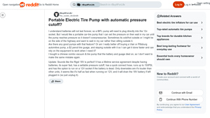 Reddit - Portable Electric Tire Pump