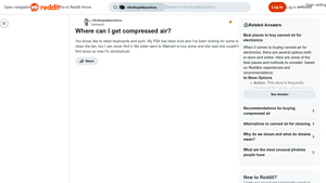 Reddit - Compressed Air Availability