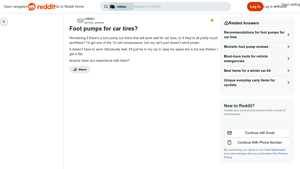 Reddit - Foot Pumps for Car Tires