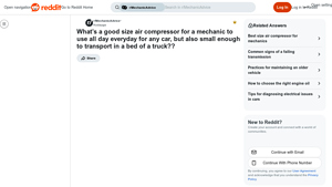 Reddit - Essential Air Compressor for Mechanics