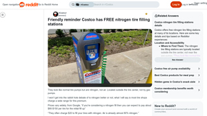Costco - Free Nitrogen Tire Filling Stations