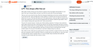 Reddit - Tire Air Service