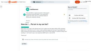 Reddit - Tire Pressure Compressor
