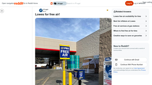 Lowes - Free Air for Tires