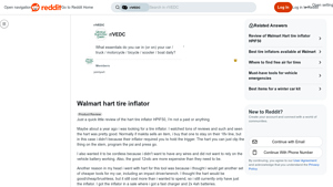 Walmart - Hart Tire Inflator (Model: HPIF50)