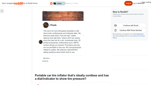 Reddit - Cordless Tire Inflator