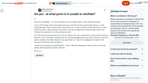 Nissan - Versa Tire Pressure Issues