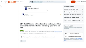 Walmart - Free Tire Air Services