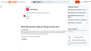 Reddit - Tire Pressure Tips