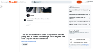 Reddit - Tire Inflator Review