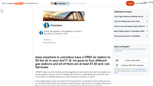 Reddit - Free Air Stations for Tires