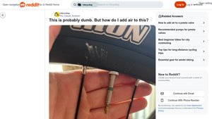 Reddit - How to Inflate a Presta Valve Bicycle Tire