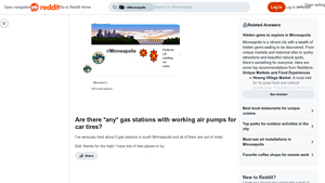 Reddit - Gas Stations with Air Pumps in Minneapolis