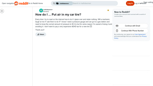 Reddit - Tire Pressure Compressor