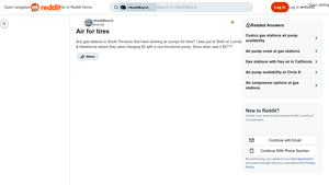 Gas Stations - Free Air for Tires in South Torrance