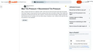 Mazda 3 - Tire Pressure Guidelines