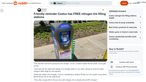 Costco - Free Nitrogen Tire Filling Stations