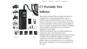 REHOTTOP - C7 Portable Tire Inflator