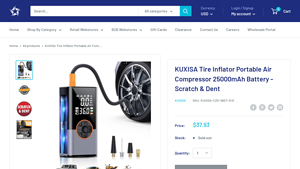 KUXISA - Tire Inflator Portable Air Compressor