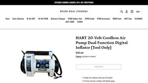 HART - 20-Volt Cordless Air Pump